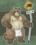  2020 anthro asian_clothing belly brown_body brown_fur canid canine clothing east_asian_clothing fundoshi fur goyemon_k hi_res humanoid_hands japanese_clothing kemono male mammal moobs nipples overweight overweight_male raccoon_dog solo tanuki underwear 
