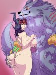  absurd_res alexstrasza anthro balls big_breasts black_hair blizzard_entertainment bodily_fluids breasts butt butt_grab canid canine canis digital_media_(artwork) dragon duo erection female fur genital_fluids genitals hair hand_on_butt hand_on_penis hi_res horn humanoid humanoid_genitalia humanoid_penis justonehumanjoh league_of_legends male male/female mammal nipples nude penis riot_games simple_background video_games warcraft warwick_(lol) wolf yellow_eyes 