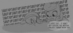  cosmonaut english_text fan_character flying_saucer_(cosmonaut) marina_fae monochrome my_little_pony text 