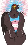  anthro avian biceps big_muscles bird bottomless chicken clenched_fists clothed clothing flexing galliform gallus_(genus) lgbt_pride looking_at_viewer male muscular muscular_male pecs phasianid presenting pride_colors ritts ross_(ritts) shirt solo sound_effects tank_top topwear trans_man_(lore) transgender_pride_colors 