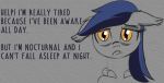  bat_pony cosmonaut echo english_text equid fan_character mammal my_little_pony text tired 