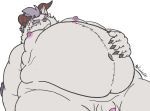  absurd_res balls behemoth_(housamo) genitals hi_res kemono male nude obese overweight penis red_panda_mir tokyo_afterschool_summoners video_games 