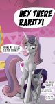  cosmonaut english_text equid equine friendship_is_magic greeting hi_res horse mammal my_little_pony pony rarity_(mlp) size_difference sweetie_belle_(mlp) tall text 