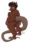  anthro butt eyewear glasses gtskunkrat hi_res lapinbeau male mammal murid murine overweight pinup pose rat rodent solo 