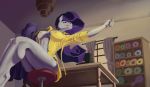  anthro breasts clothing equestrian equid equine female friendship_is_magic furniture horse icebrew low-angle_view mammal morning my_little_pony panties rarity_(mlp) sewing sitting solo stool under_boob underwear 