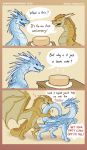  &lt;3 blush cake comic darkenstardragon dragon duo english_text feral food furniture hi_res humor icewing_(wof) innuendo male male/male qibli_(wof) sandwing_(wof) table text wings_of_fire winter_(wof) 