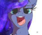  2020 absurd_res azerta56 digital_media_(artwork) equid eyebrows eyelashes female friendship_is_magic front_view hi_res horn looking_at_viewer mammal mouth_shot my_little_pony open_mouth princess_luna_(mlp) simple_background solo teeth unicorn white_background 