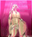  absurd_res anthro aurebesh b1_battle_droid backpack balls battle_droid big_butt big_penis biped blush bodily_fluids body_writing butt cum curvy_figure dialogue digital_media_(artwork) disney droid english_text erection genital_fluids genitals girly hand_on_hip hi_res huge_butt humanoid looking_at_viewer machine male markings nipples not_furry nude penis robot smile solo sparkles spotlight star_wars talking_to_viewer text thick_thighs tube wide_hips wingedwilly 