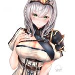  armor breast_hold hololive nakura_yuu shirogane_noel 