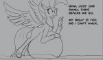  avian cosmonaut english_text european_mythology greek_mythology hippogriff hyper my_little_pony mythological_avian mythology pregnant skystar text 