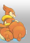  &lt;3 2020 absurd_res anus big_butt black_eyes blush butt eyelashes female floatzel genitals gradient_background grey_background hand_on_butt hi_res huge_butt huge_thighs looking_at_viewer nintendo open_mouth orange_body pok&eacute;mon pok&eacute;mon_(species) pussy rear_view simple_background solo thick_thighs ukenya video_games white_pupils 
