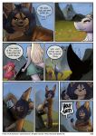  black_hair blue_eyes brown_body brown_fur canid canine clothing comic dra&#039;essa draako dragon english_text female fenavi_montaro fennec feretta fox fur hadalen_magic hair hi_res landscape mammal meeka_rose mis&#039;alia mountain orange_eyes pink_hair robe silver_skin tale_of_tails text url webcomic white_body white_fur white_hair yellow_body yellow_fur 