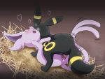  &lt;3 4:3 black_bars black_body black_fur blush bodily_fluids brown_background censored cheek_tuft cum cum_in_pussy cum_inside cum_leaking digitigrade duo eeveelution embrace erection espeon eyes_closed facial_tuft female female_penetrated feral feral_on_feral feral_penetrated feral_penetrating feral_penetrating_feral forked_tail fur genital_fluids genitals hay kemonobito lying male male/female male_penetrating male_penetrating_female nintendo on_back open_mouth penetration penis pok&eacute;mon pok&eacute;mon_(species) purple_body purple_fur pussy quadruped sex shaded simple_background spread_legs spreading thrusting tongue tuft umbreon vaginal vaginal_penetration video_games yellow_body yellow_fur yellow_ring 