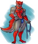  anthro canid canine canis hi_res humanoid male mammal muscular solo soulsaber wolf 