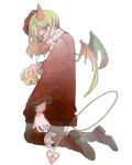  1girl demon_girl demon_horns funamusea glasses haiiro_teien horns meteplatin pointy_ears red_sweater short_hair solo sweater yosafire_(funamusea) 