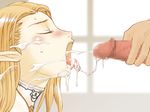  artist_request blonde_hair blush bukkake censored character_request cum cum_explosion cum_in_mouth cum_on_face elf eyes_closed facial lineage lineage_ii long_hair open_mouth overflow penis pointy_ears tongue 
