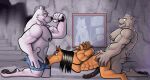  2021 abs anal anal_penetration animal_genitalia animal_penis anthro anthro_on_anthro anthro_penetrated archie_comics arms_tied augustus_the_polar_bear balls bear bottomwear bound brown_body bulldog canid canine canis clothing detailed_background digital_media_(artwork) domestic_dog equid equine equine_genitalia equine_penis erection facial_hair feet fellatio flexing fur genitals george_sommersby grey_body group group_sex hair hi_res horse hunter-husky male male/male male_penetrated male_penetrating male_penetrating_male mammal mastiff molosser motion_lines muscular muscular_male nipples nude oral pecs penetration penile penis polar_bear sega sex shorts sir_connery sonic_the_hedgehog_(archie) sonic_the_hedgehog_(comics) sonic_the_hedgehog_(series) spitroast tail threesome trio ursine vein veiny_muscles white_body 
