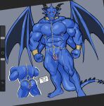 abs anthro belum27534364 biceps blue_body blue_dragon_(character) blue_dragon_(series) bracelet butt collar dragon hi_res horn jewelry jewelry_only male muscular muscular_anthro muscular_male mythological_creature mythological_scalie mythology nipple_chain nipple_chain_to_collar nipple_piercing nipples pecs piercing red_sclera scalie slit_(disambiguation) slit_piercing solo wings