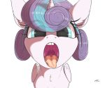  2020 absurd_res azerta56 equid eyelashes feral flurry_heart_(mlp) friendship_is_magic front_view hi_res horn mammal mouth_shot my_little_pony open_mouth simple_background teeth tongue tongue_out white_background winged_unicorn wings young 