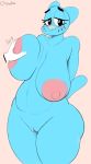  2020 anthro areola big_areola big_breasts big_butt bite biting_lip biting_own_lip black_ears blue_body blue_breasts blue_ears blue_tail blush breast_grab breasts butt cartoon_network chowdie curvy_figure disembodied_hand domestic_cat felid feline felis female genitals hand_on_breast hi_res mammal mature_female navel nicole_watterson nipples nude overweight overweight_female pink_areola pink_nipples pink_pussy pussy sagging_breasts self_bite simple_background the_amazing_world_of_gumball thick_thighs voluptuous wide_hips 