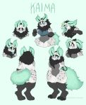  2019 4_toes angry anthro belly biped black_body black_feet black_fur black_legs black_mane black_tuft blue_clothing blue_shirt blue_topwear bottomless breasts chest_tuft clothed clothing digital_media_(artwork) dragon ears_down english_text eyes_closed female fingers forked_tongue front_view frown full-length_portrait fur furred_dragon green_background green_ears green_eyes green_horn green_pawpads green_paws green_tail grey_belly grey_body grey_fur grey_spots hair half-length_portrait happy hi_res horn hybrid ichiigoneko mane model_sheet moth_dragon multicolored_body multicolored_fur narrowed_eyes neck_tuft non-mammal_breasts nude open_mouth pawpads paws pivoted_ears portrait shirt simple_background sketch_page smile solo spots spotted_body spotted_fur standing tail_tuft teeth text toes tongue tongue_out topwear tuft url white_body white_fur wide_hips 