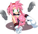  amy_rose anthro bdsm bodily_fluids bondage bound breasts bukkake butt chain clothing colored_sketch cum cum_in_hair cum_on_butt disembodied_penis eulipotyphlan female gag gagged genital_fluids genitals gloves hair hands_behind_back handwear hedgehog humanoid_genitalia humanoid_penis legwear looking_at_viewer looking_back male male/female mammal nude penis side_boob simple_background socks solo sonic_the_hedgehog_(series) watatanza white_background 