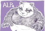  &lt;3 2020 alp_(tas) anthro belly exe_exem giant_panda kemono male mammal overweight overweight_male simple_background solo text tokyo_afterschool_summoners tongue tongue_out ursid video_games 