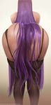  1girl ass fate/grand_order fate_(series) limgae long_hair medusa_(lancer)_(fate) pantyhose pose purple_hair rider simple_background very_long_hair 