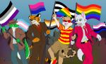  absurd_res alligator alligatorid anthro asexual_pride_colors bisexual_pride_colors business_suit canid canine canis casual_clothing clothed clothing cregon crocodile crocodilian crocodylid fedora felid flag flags frank_(cregon) fully_clothed group hat headgear headwear hi_res lgbt_pride male mammal pantherine philfox pride_colors rainbow_flag rainbow_pride_flag rainbow_symbol reptile romantic_ambiance romantic_couple scalie silhouette suit tiger transgender_pride_colors wolf 