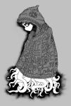  artist_request grey_background hood hooded_coat monochrome oekaki original simple_background tagme tentacles 
