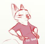  anthro belly canid canine clothing disney ears_up fox happy male male_pregnancy mammal nick_wilde pregnant shirt smug solo topwear unknown_artist zootopia 