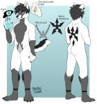  absurd_res anthro canid canine canis english_text fox hi_res hybrid jewelry kingdom_hearts male mammal model_sheet naroxias necklace plantigrade primitive_saber solo square_enix text video_games wolf 
