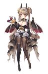  albinoraccoon devil garter heels horns no_bra thighhighs wings 