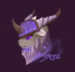  absurd_res armor blizzard_entertainment canid canine canis headgear helmet hi_res humanoid male mammal purple_eyes purple_sclera simple_background solo video_games warcraft wolf x1aoyaoya 