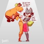  1:1 2020 anthro anthro_on_anthro barefoot biped black_ears black_eyebrows black_hair black_markings bodily_fluids breasts canid clothed clothing crossed_arms d&ograve;u dialogue digital_media_(artwork) diives duo english_text eyebrows eyelashes felid female fur grey_background grey_body grey_ears grey_fur grey_hair hair hi_res holding_clothing larger_anthro larger_female long_hair looking_at_another looking_away male male/female mammal markings multicolored_body multicolored_ears multicolored_fur multicolored_hair nipple_outline orange_body orange_ears orange_fur orange_hair pantherine panties side_view signature simple_background size_difference smaller_anthro smaller_male standing sweat swimming_trunks swimwear tan_body tan_fur text tiger toes topless tube_top two_tone_body two_tone_ears two_tone_fur two_tone_hair under_boob underwear white_body white_fur xingzuo_temple zhēnzi 
