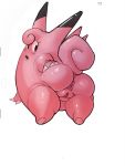  3:4 anus butt clefable female feral genitals looking_back nintendo nude pink_body pink_skin pok&eacute;mon pok&eacute;mon_(species) pussy sigourney simple_background solo video_games white_background 