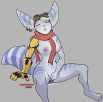  anthro blush bodily_fluids breasts ear_piercing female genital_fluids genitals hi_res lombax mammal masturbation nipple_piercing nipples nude piercing purplepardus pussy pussy_juice ratchet_and_clank rift_apart_lombax vaginal vaginal_masturbation video_games 