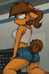 anthro bottomwear breasts butt_pose clothing equid equine female gym hi_res horse jeans mammal marsminer my_little_pony pants pony pose shorts solo venus_spring 