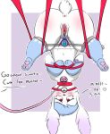 3_toes ahegao anus ball_gag bdsm blue_body blue_fur blue_hair blush bodily_fluids bound butt clitoral_stimul&auml;tion clitoris collar cute_fangs ejaculation english_text female fur gag genital_fluids genitals h2o2 hair hi_res legendary_pok&eacute;mon looking_pleasured multi_nipple nintendo nipples offscreen_character pawpads petplay pink_pawpads pok&eacute;ball pok&eacute;mon pok&eacute;mon_(species) pussy pussy_ejaculation pussy_juice red_eyes roleplay sex_toy shaymin sky_forme_shaymin solo spank_marks spread_legs spreader_bar spreading text toes upside_down vibrator video_games white_body white_fur willow_(altopikachu) 