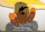  absurd_res anthro anus bodily_fluids brown_body brown_fur clothing cum dial digital_media_(artwork) ejaculation english_text erection eyes_closed feet foreskin fur genital_fluids genitals hairlessboyblunder hat hat_only headgear headgear_only headwear headwear_only hi_res humanoid_genitalia humanoid_penis looney_tunes lying male mammal mostly_nude mouse murid murine nipples on_back open_mouth penis rodent simple_background smile solo speedy_gonzales spread_legs spreading tail text tongue warner_brothers 