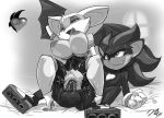  anthro chiropteran duo eulipotyphlan female hedgehog male male/female mammal monochrome rouge_the_bat sex shadow_the_hedgehog shonuff sonic_the_hedgehog_(series) tagme unknown_artist 