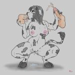  1:1 absurd_res anthro azzy184 azzydrawsstuff balls bodily_fluids bovid bovine cattle crouching cum disembodied_penis dripping dripping_pussy dripping_wet ejaculation fellatio female genital_fluids genitals group handjob hi_res leaking leaking_pussy male male/female mammal nude oral penile penis pussy pussy_juice sex solo_focus wet 