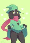  &lt;3 absurd_res anthro balls bottomwear bovid caprine cloak clothing clothing_lift deltarune flaccid genitals girly goat green_clothing hat headgear headwear hi_res jelch looking_at_viewer male mammal nepentz penis presenting ralsei scarf skirt skirt_lift small_penis solo video_games young 