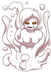  alpha_channel black_sclera breasts bubble coiling crossgender delirium_(tboi) digital_media_(artwork) female glowing glowing_eyes goo_creature goo_humanoid grinding hair hi_res humanoid looking_at_viewer medium_breasts nipples not_furry puddle short_hair simple_background solo tentacles the_binding_of_isaac_(series) transparent_background unknownlewder video_games white_body white_hair yellow_eyes 