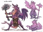  2020 4:3 activision anthro bottomwear claws clothed clothing digital_media_(artwork) dragon halvor_(spyro) hammer hi_res holding_hammer holding_object horn male membrane_(anatomy) muscular muscular_male open_mouth purple_body scales scalie sharp_teeth simple_background smile solo spyro_reignited_trilogy spyro_the_dragon standing taran_fiddler teeth tools topless video_games wings 