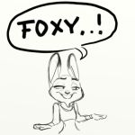  anthro clothed clothing dialogue disney ears_up eyebrows female half-closed_eyes happy judy_hopps lagomorph leporid mammal narrowed_eyes rabbit raised_eyebrows relaxing smile smug solo unknown_artist zootopia 