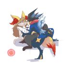  abdominal_bulge amphibian anthro ash_greninja ash_ketchum biped blue_body blue_skin blush bodily_fluids braixen breasts butt canid canine cum cum_in_pussy cum_inside duo female female_penetrated fluffy fluffy_tail fur genital_fluids genitals greninja hair hi_res impregnation inner_ear_fluff internal interspecies long_tongue lying male male/female male_penetrating male_penetrating_female mammal mangchi missionary_position nintendo nipples nude on_back open_mouth ovum penetration penis pok&eacute;mon pok&eacute;mon_(species) romantic_ambiance romantic_couple saliva saliva_string serena_(pok&eacute;mon) sex simple_background sperm_cell tongue tongue_out transformation transformation_through_sex tuft vaginal vaginal_penetration video_games white_body white_fur yellow_body yellow_fur 