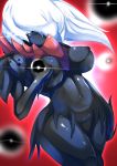  absurd_res anthro ashraely big_breasts blue_eyes breasts clothing curvy_figure darkrai digital_media_(artwork) female fingers hair hi_res huge_breasts humanoid legendary_pok&eacute;mon looking_at_viewer mammal nintendo nipples not_furry nude pok&eacute;mon pok&eacute;mon_(species) simple_background solo thick_thighs video_games voluptuous white_hair wide_hips 