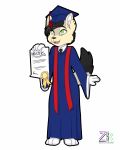  4:5 anthro chibi domestic_cat felid feline felis graduation hi_res mammal text url zombikiss 