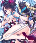  ass bikini fate/grand_order garter katsushika_hokusai_(fate/grand_order) ko_yu swimsuits sword 